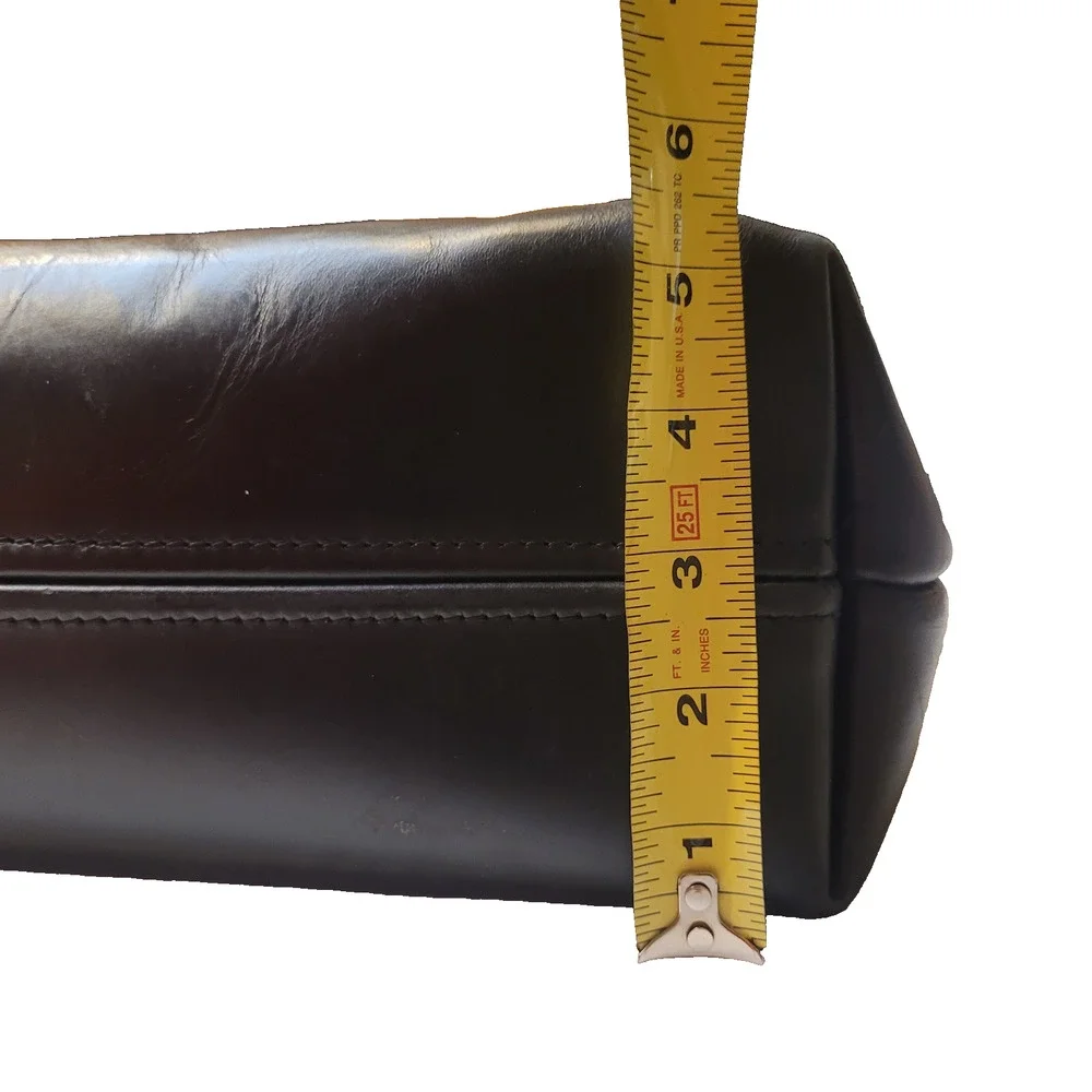 Lifetime Leather Co Black Tote Handmade USA Heritage Minimalist Work Bag